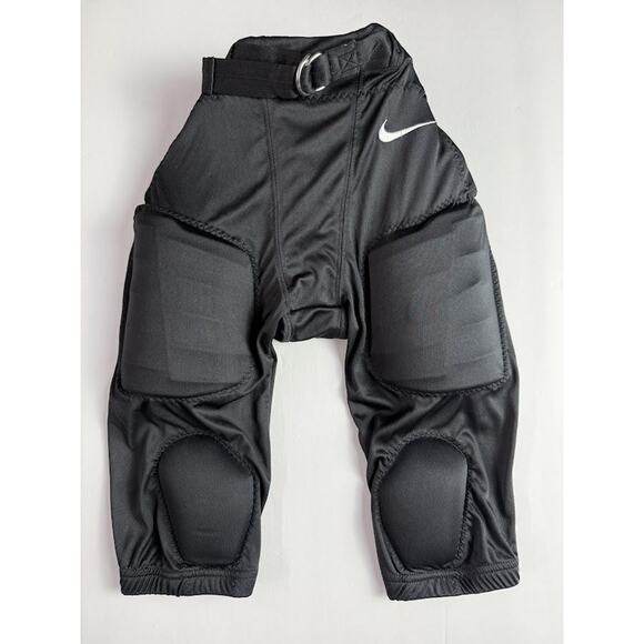 Nike Dri-FIT Boys Football Padded Pants Small S Black 908738-010 Integrated Belt - Picture 1 of 14